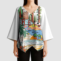California Does it Better Kimono Sleeve Blouse Forest to Coast