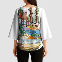 California Does it Better Kimono Sleeve Blouse Forest to Coast