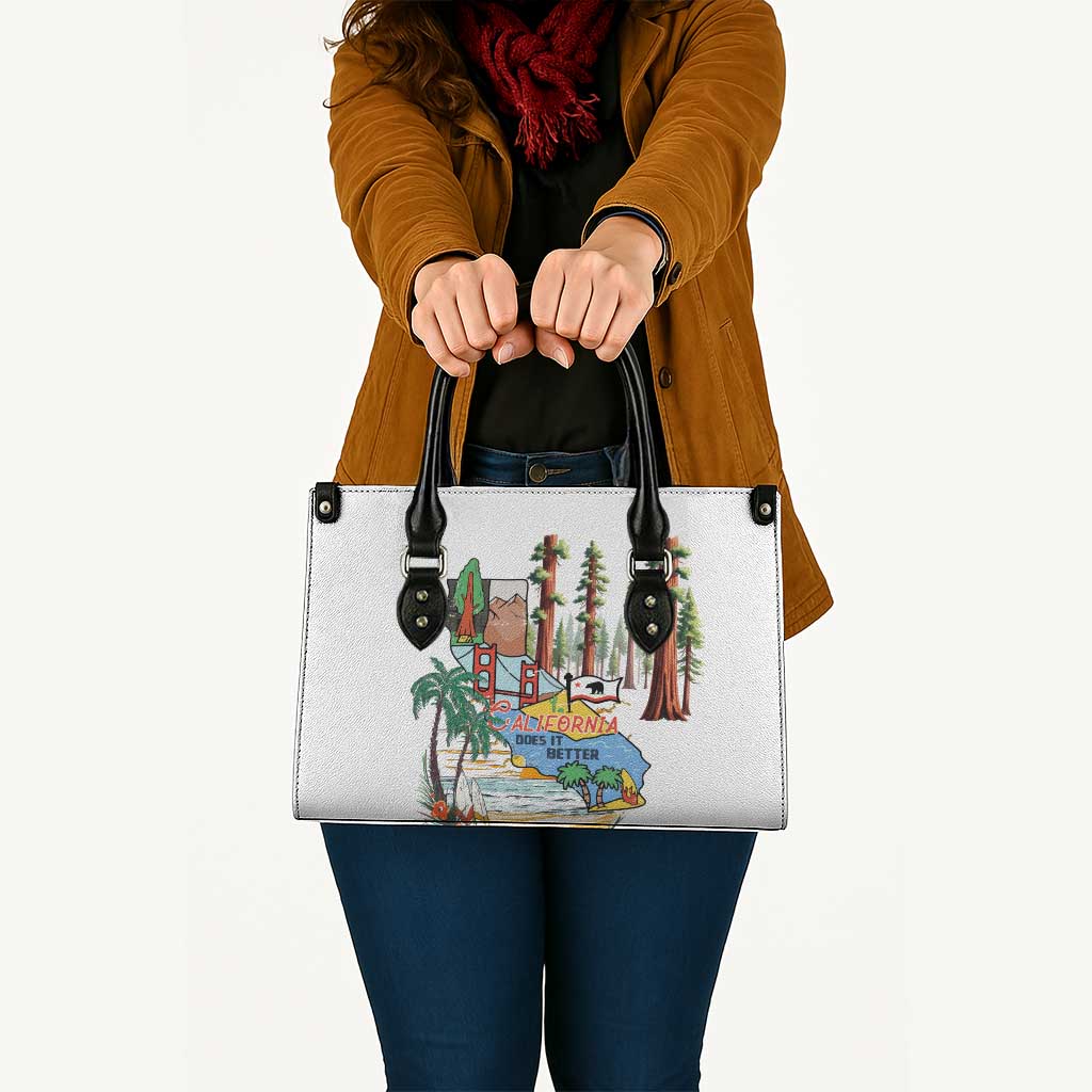 California Does it Better Leather Bag Forest to Coast