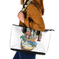 California Does it Better Leather Tote Bag Forest to Coast