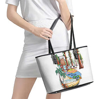 California Does it Better Leather Tote Bag Forest to Coast