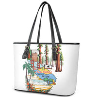 California Does it Better Leather Tote Bag Forest to Coast
