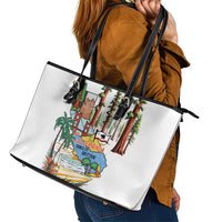 California Does it Better Leather Tote Bag Forest to Coast