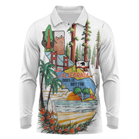 California Does it Better Long Sleeve Polo Shirt Forest to Coast