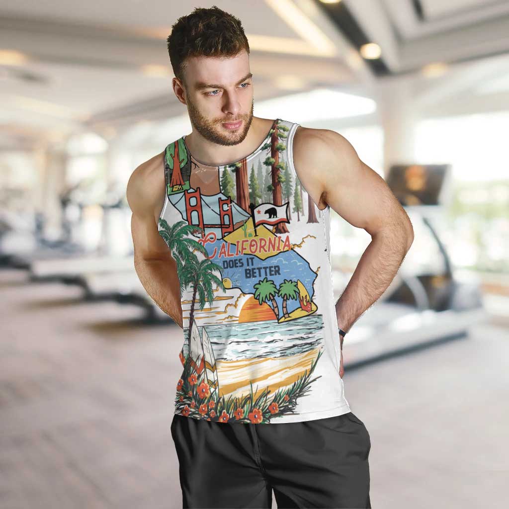 California Does it Better Men Tank Top Forest to Coast