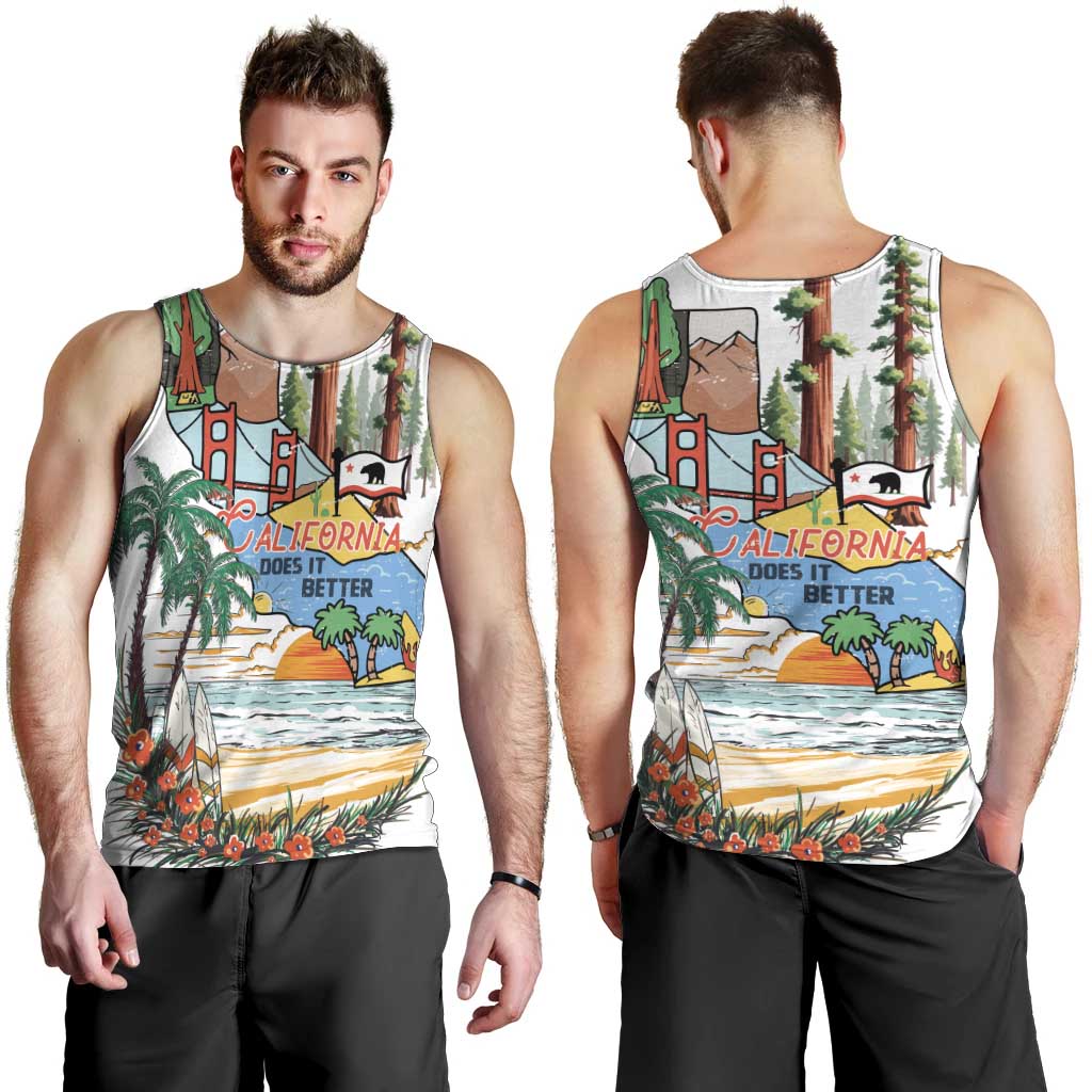 California Does it Better Men Tank Top Forest to Coast
