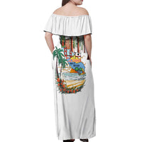 California Does it Better Off Shoulder Maxi Dress Forest to Coast