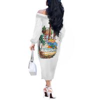 California Does it Better Off The Shoulder Long Sleeve Dress Forest to Coast