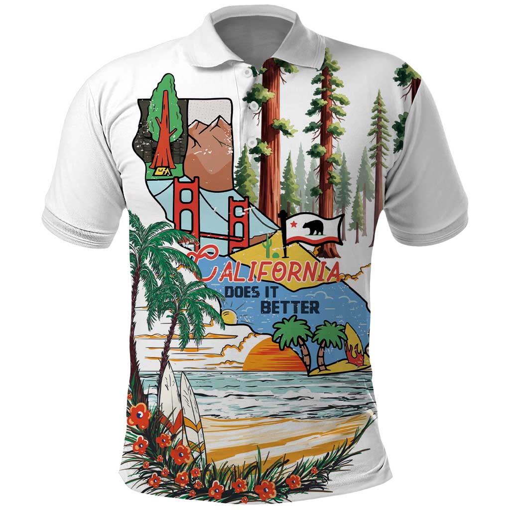 California Does it Better Polo Shirt Forest to Coast