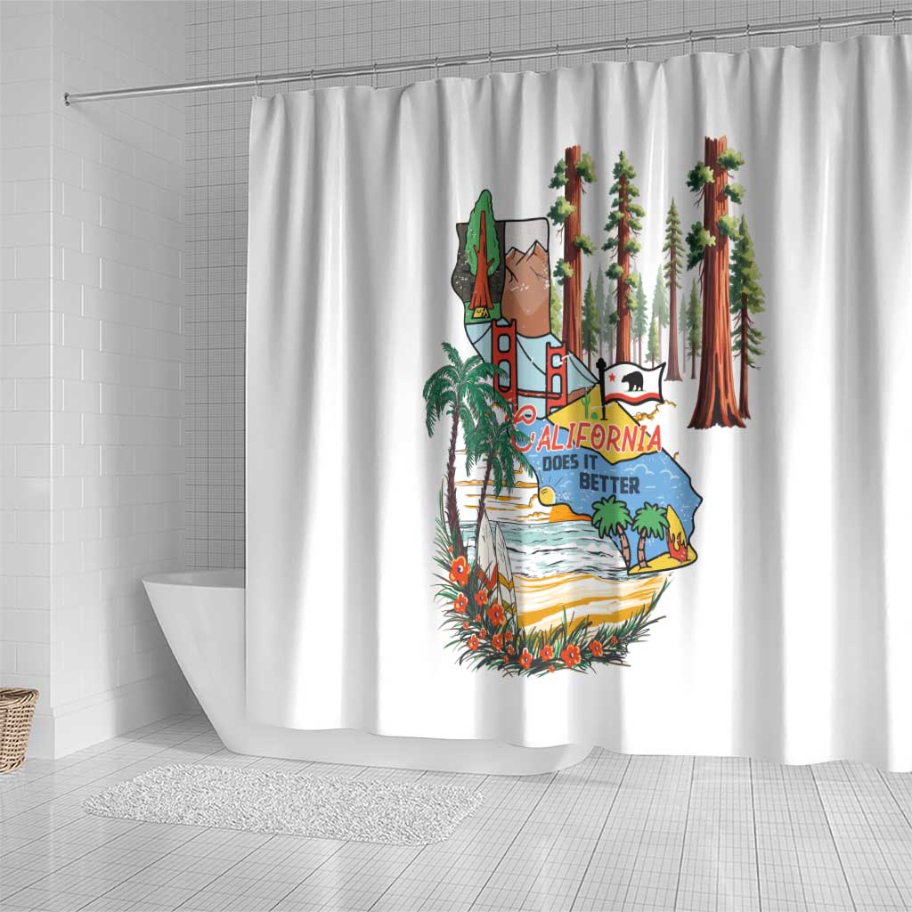 California Does it Better Shower Curtain Forest to Coast