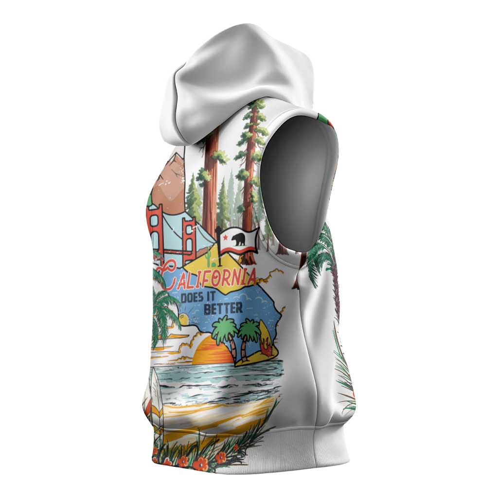 California Does it Better Sleeveless Hoodie Forest to Coast