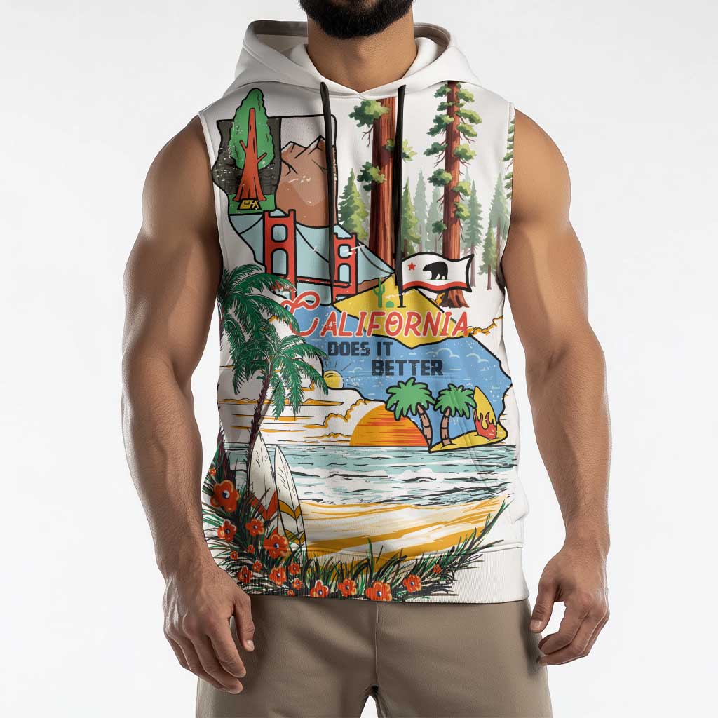 California Does it Better Sleeveless Hoodie Forest to Coast