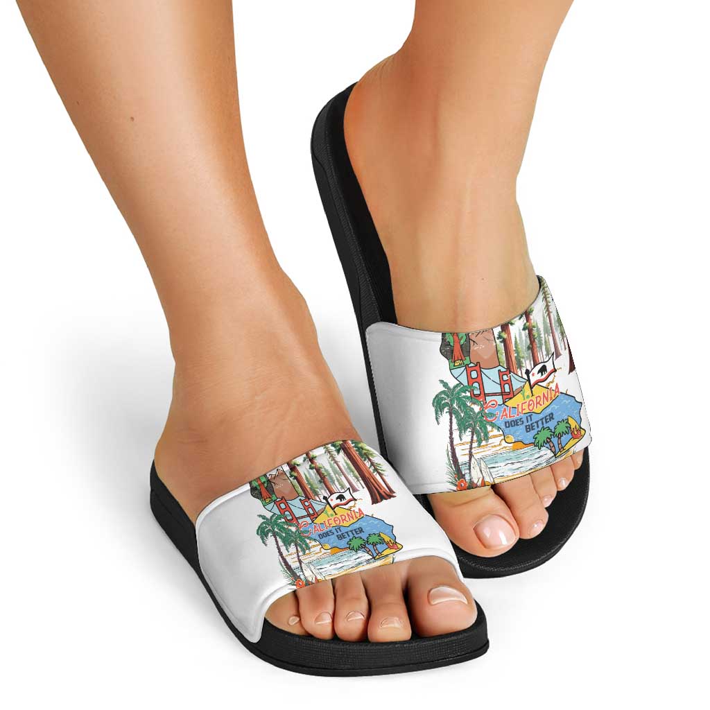 California Does it Better Slide Sandals Forest to Coast