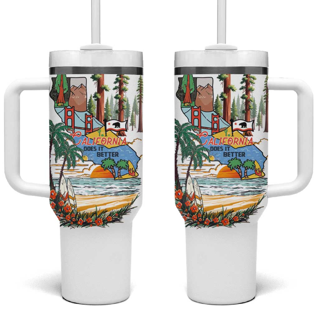 California Does it Better Tumbler With Handle Forest to Coast
