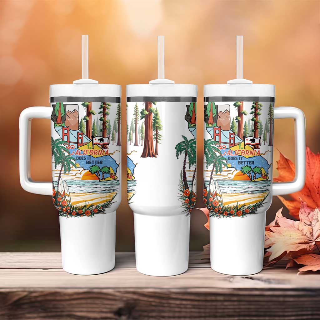 California Does it Better Tumbler With Handle Forest to Coast