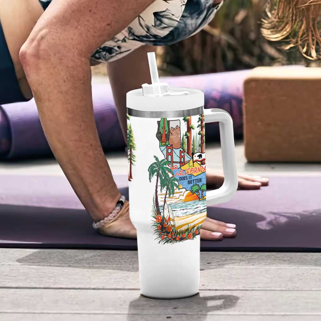 California Does it Better Tumbler With Handle Forest to Coast
