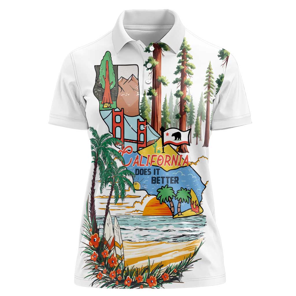 California Does it Better Women Polo Shirt Forest to Coast