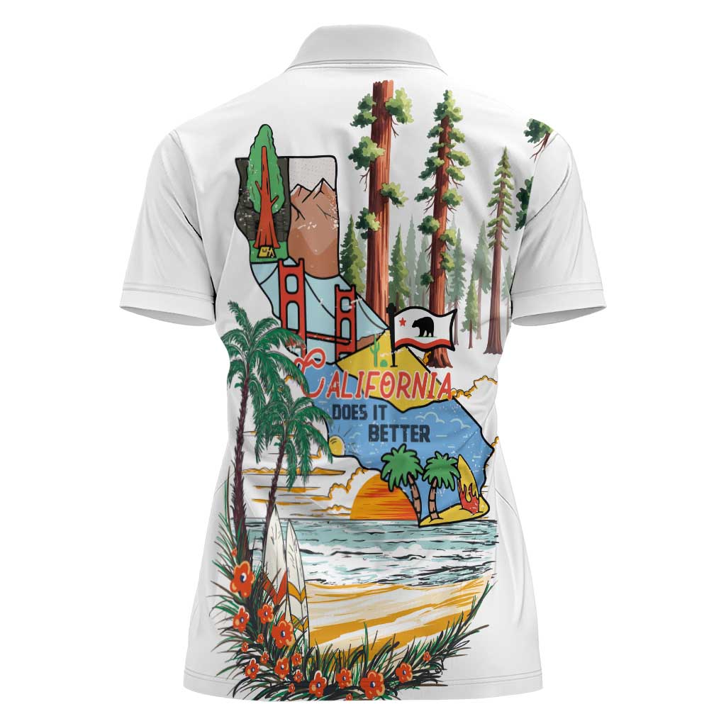 California Does it Better Women Polo Shirt Forest to Coast