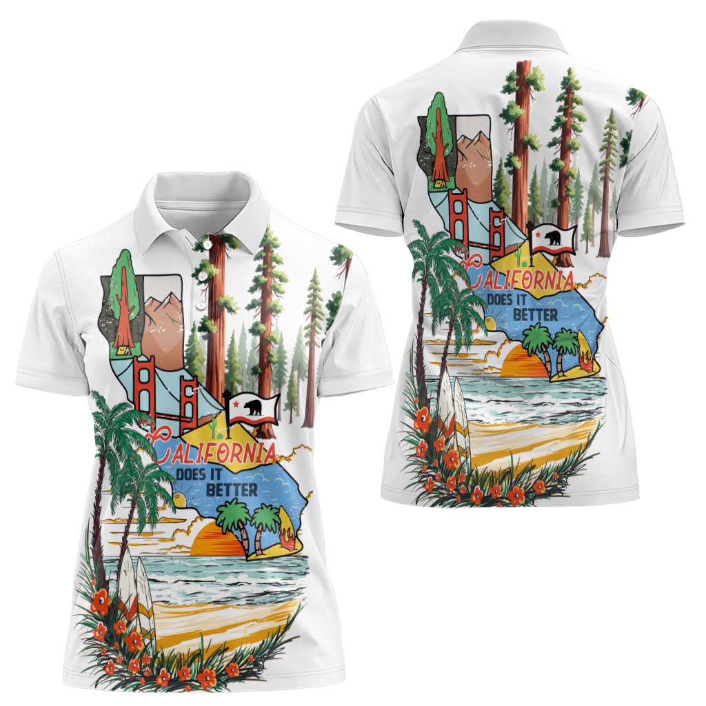 California Does it Better Women Polo Shirt Forest to Coast