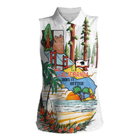 California Does it Better Women Sleeveless Polo Shirt Forest to Coast