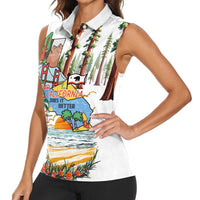 California Does it Better Women Sleeveless Polo Shirt Forest to Coast