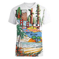 California Does it Better Women V-Neck T-Shirt Forest to Coast