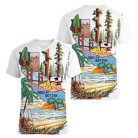 California Does it Better Women V-Neck T-Shirt Forest to Coast
