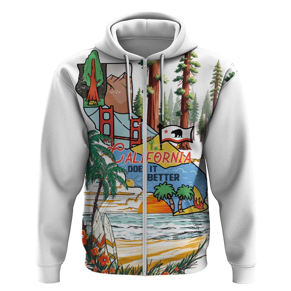 California Does it Better Zip Hoodie Forest to Coast
