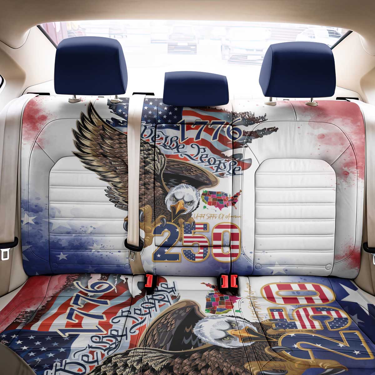 United States of America 250 Back Car Seat Cover We The People 1776