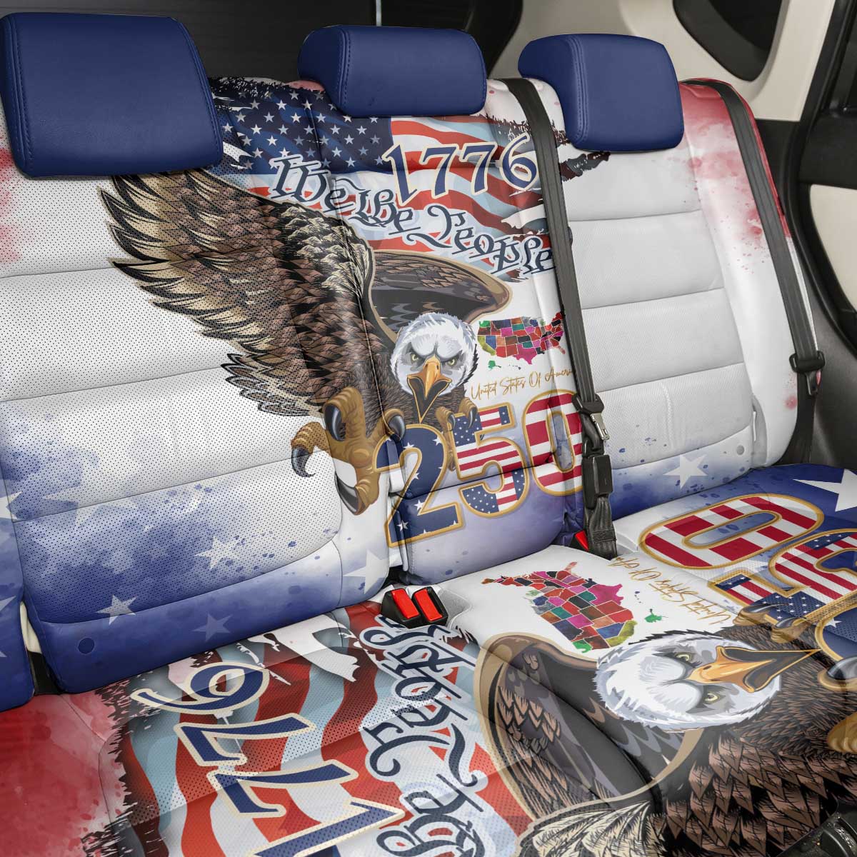 United States of America 250 Back Car Seat Cover We The People 1776