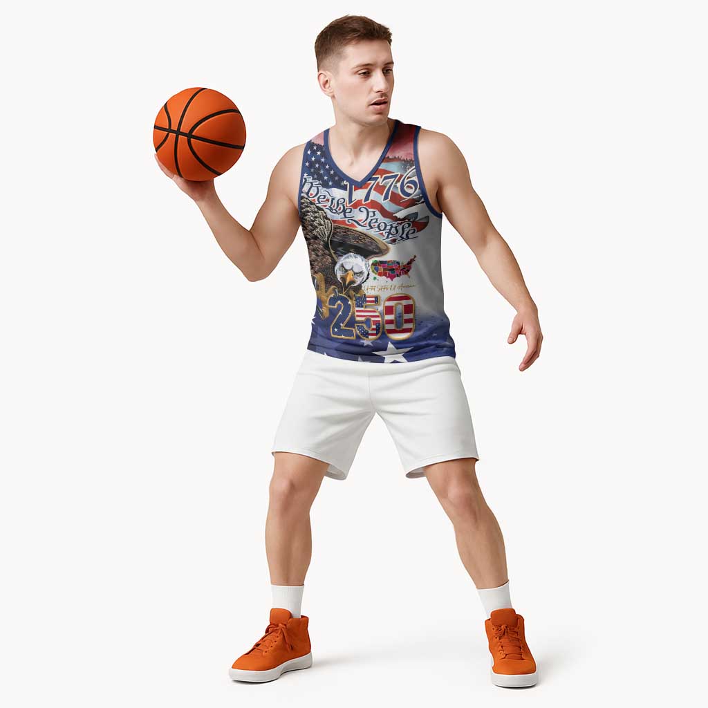 United States of America 250 Basketball Jersey We The People 1776
