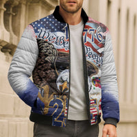 United States of America 250 Bomber Puffer Jacket We The People 1776