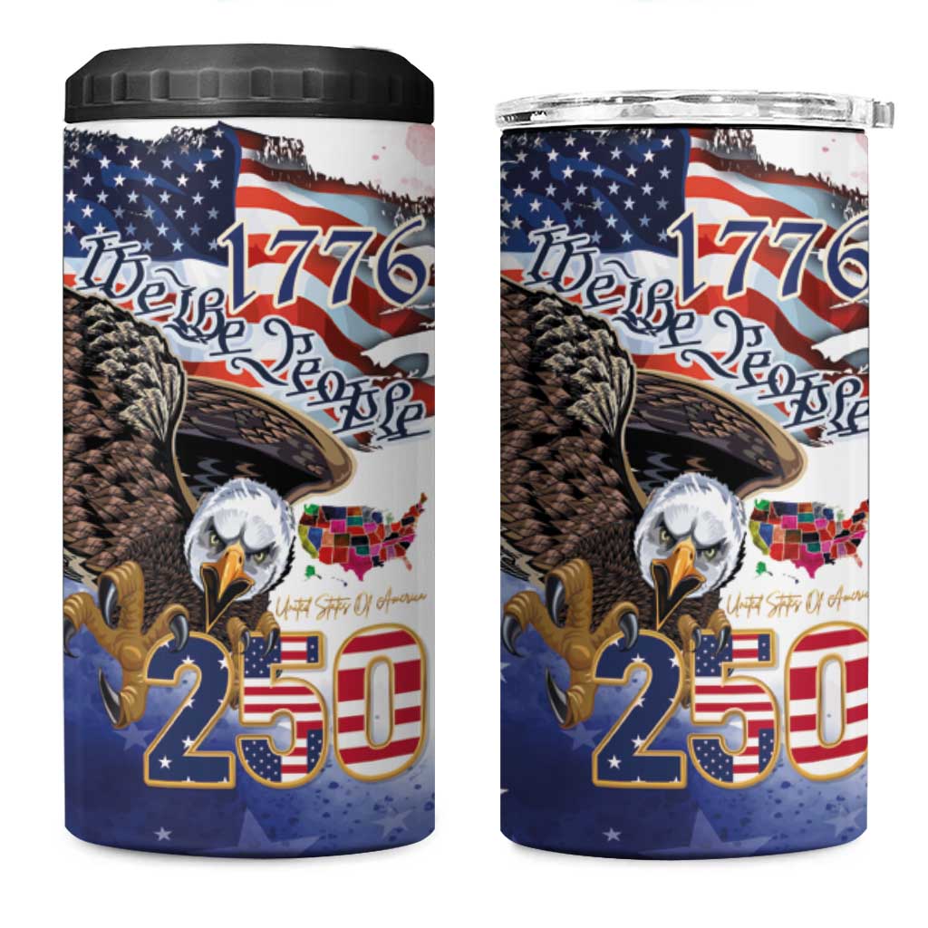 United States of America 250 4 in 1 Can Cooler Tumbler We The People 1776