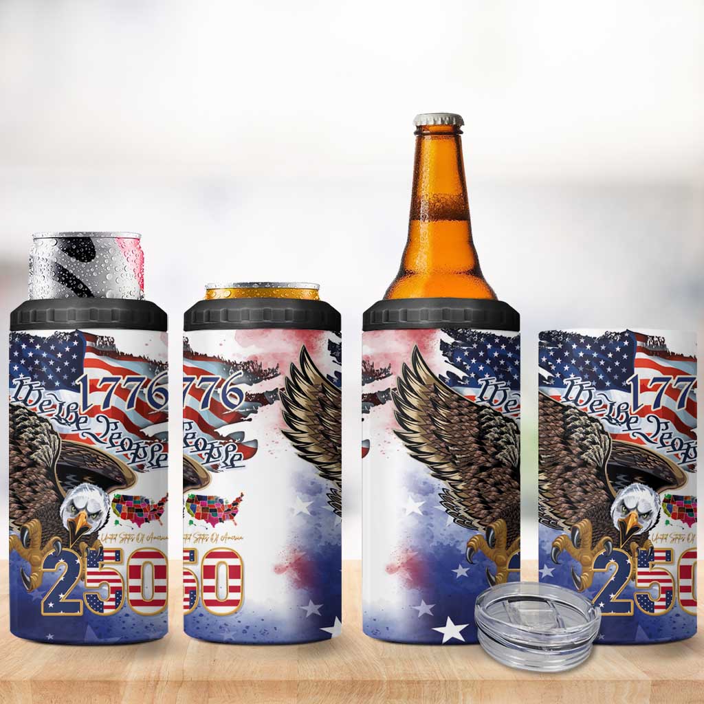 United States of America 250 4 in 1 Can Cooler Tumbler We The People 1776