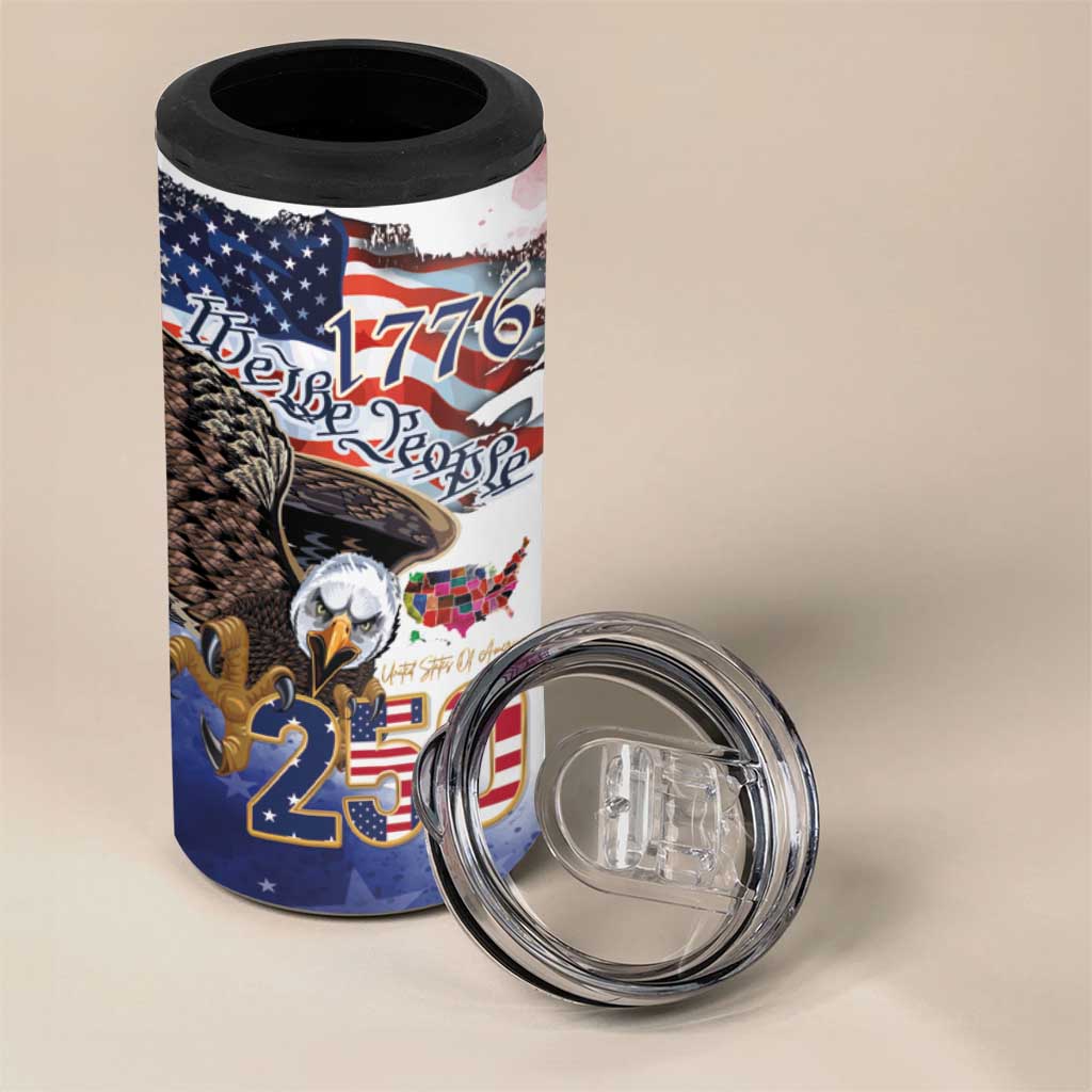 United States of America 250 4 in 1 Can Cooler Tumbler We The People 1776