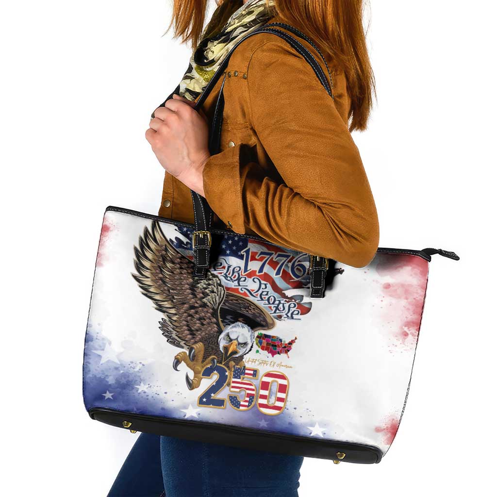 United States of America 250 Leather Tote Bag We The People 1776