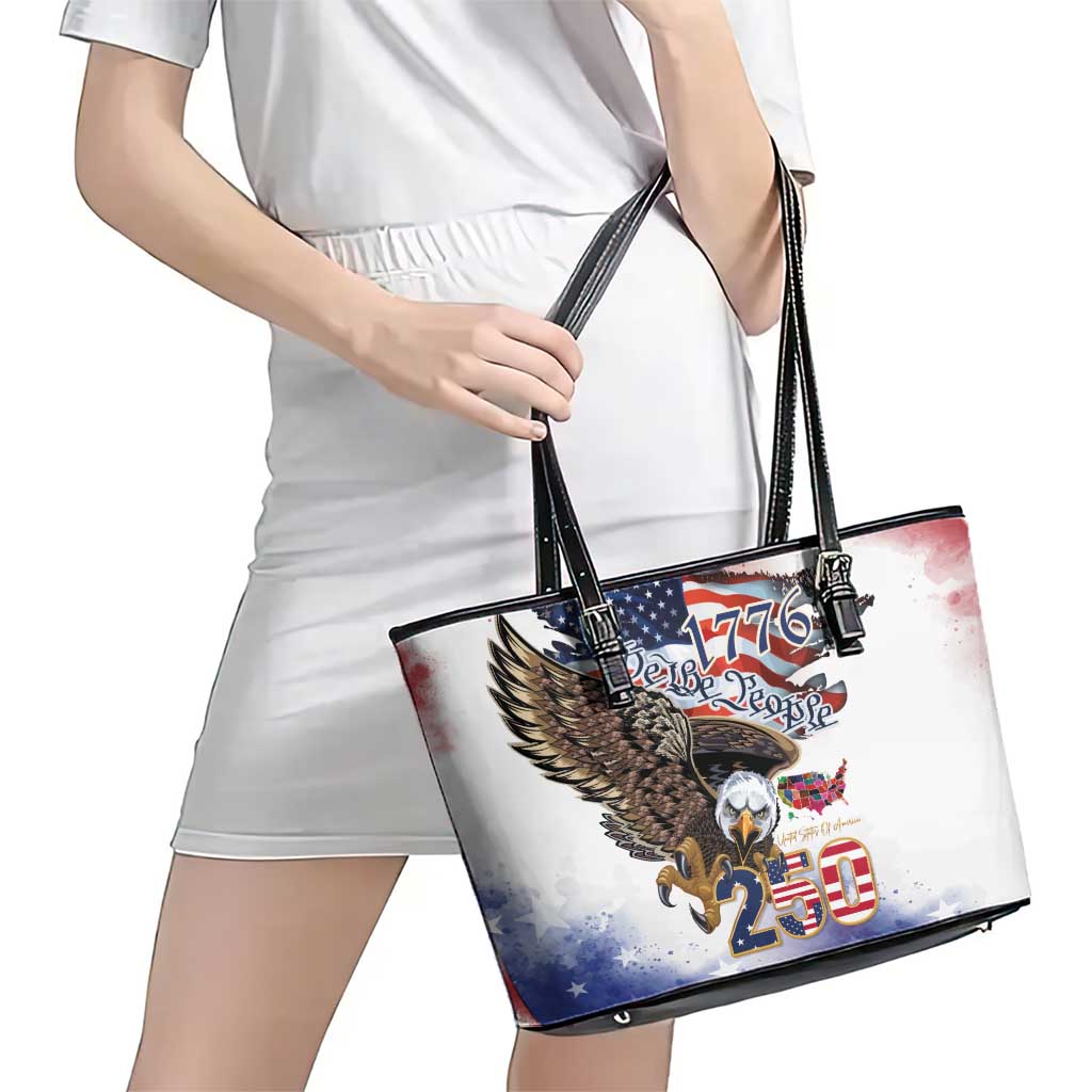 United States of America 250 Leather Tote Bag We The People 1776