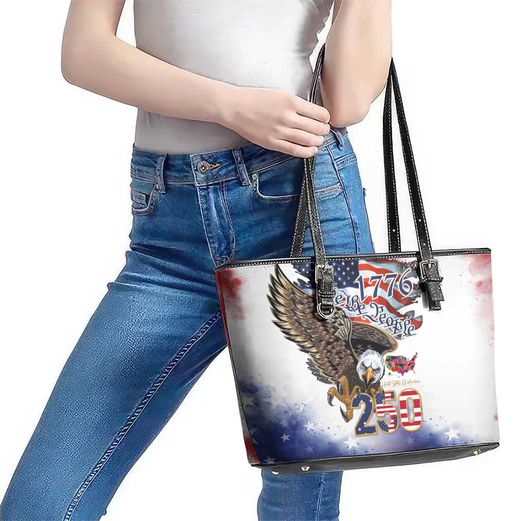 United States of America 250 Leather Tote Bag We The People 1776