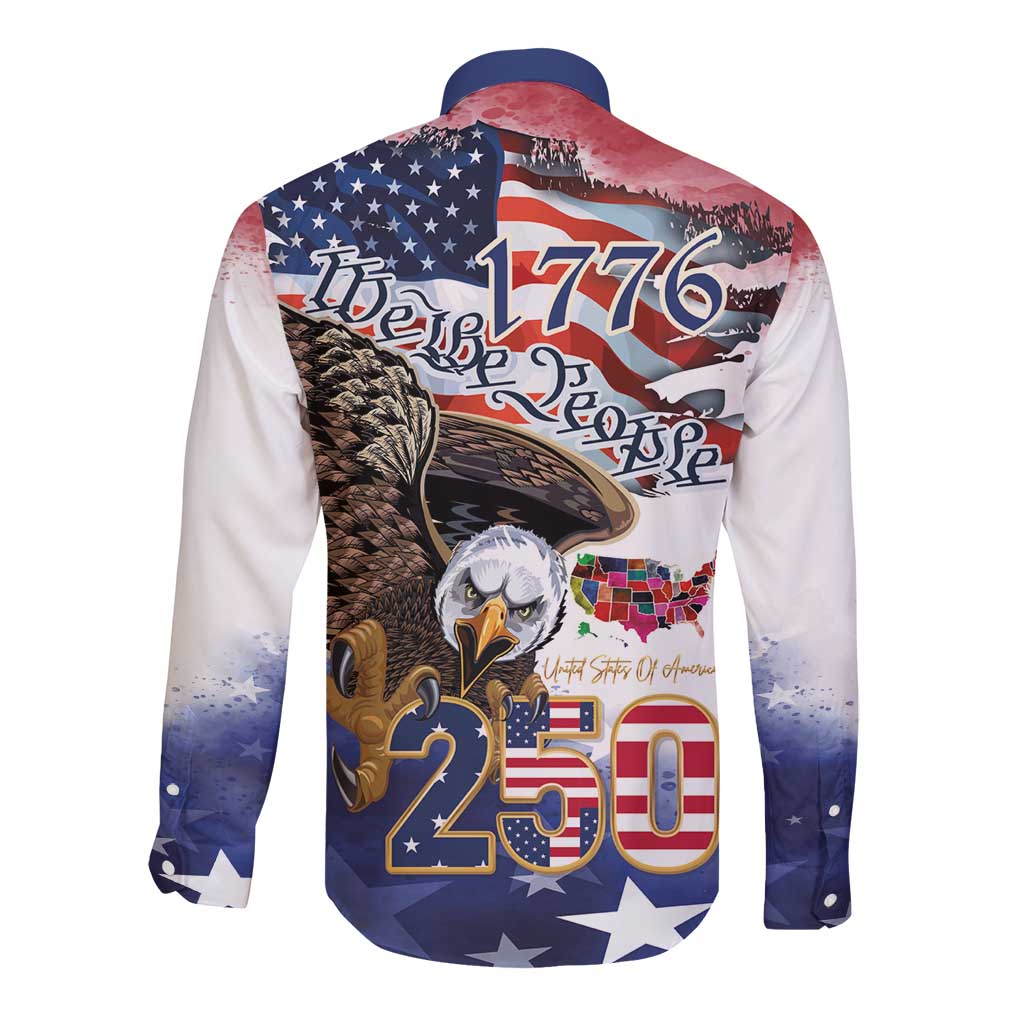 United States of America 250 Long Sleeve Button Shirt We The People 1776