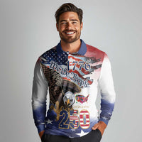 United States of America 250 Long Sleeve Polo Shirt We The People 1776