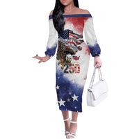 United States of America 250 Off The Shoulder Long Sleeve Dress We The People 1776
