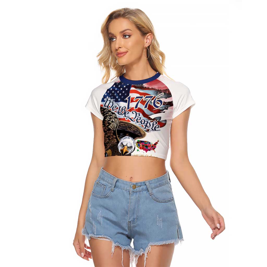 United States of America 250 Raglan Cropped T Shirt We The People 1776