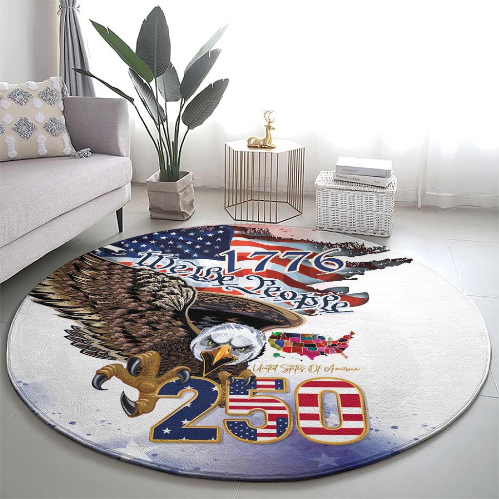United States of America 250 Round Carpet We The People 1776
