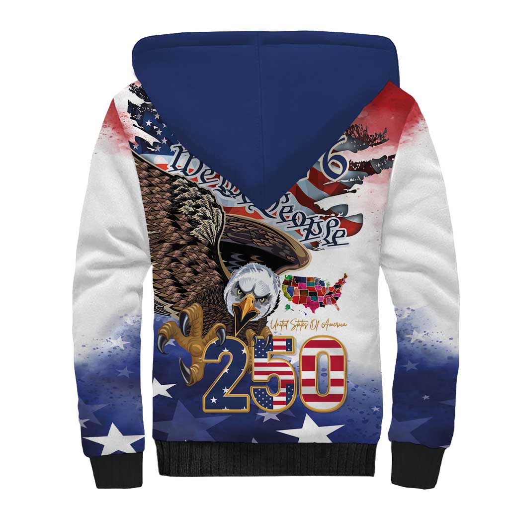 United States of America 250 Sherpa Hoodie We The People 1776