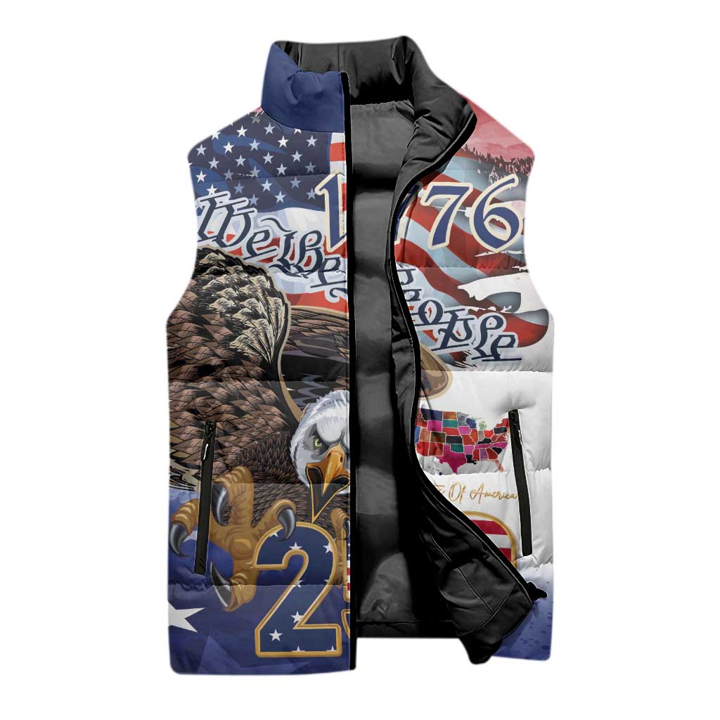 United States of America 250 Sleeveless Puffer Jacket We The People 1776