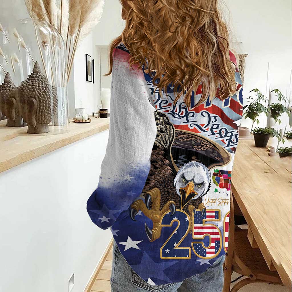 United States of America 250 Women Casual Shirt We The People 1776
