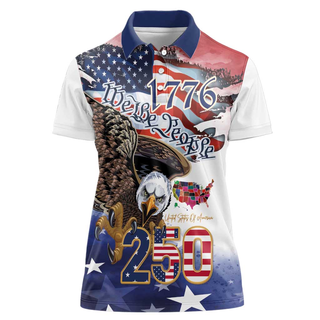 United States of America 250 Women Polo Shirt We The People 1776