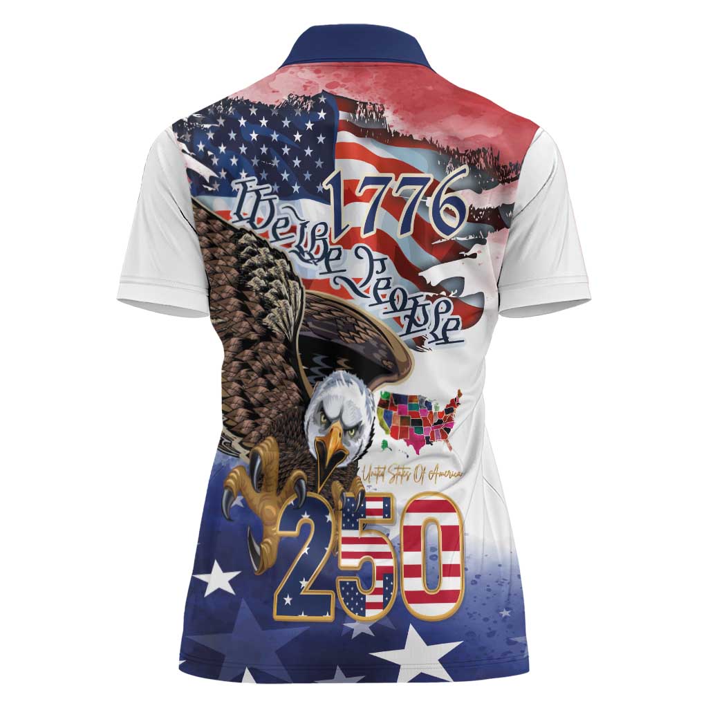 United States of America 250 Women Polo Shirt We The People 1776