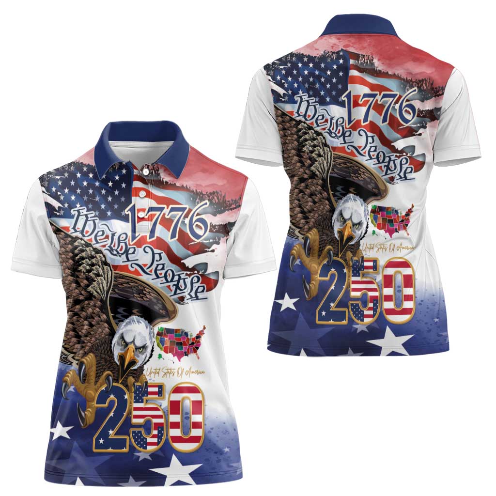United States of America 250 Women Polo Shirt We The People 1776