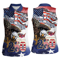 United States of America 250 Women Sleeveless Polo Shirt We The People 1776